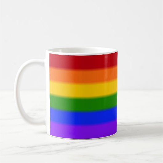 Mug Drapeau Gay pride arc-en-ciel plat (Gauche)