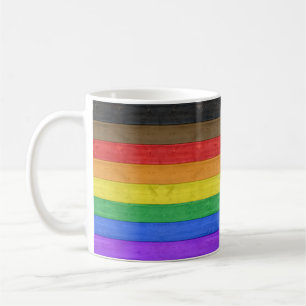 Mug Drapeau gay pride inclusif SlipperyJoe ru texturé