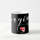 Mug Drapeau géorgien à Coeur, Géorgie (Centre)