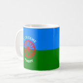 Mug Drapeau gitan bohémien officiel personnalisé de (Devant gauche)