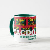 Mug Drapeau Grenada Carriacou Citation chrétienne pers (Devant gauche)
