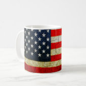 Mug Drapeau Grunge America (Devant gauche)