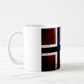 Mug Drapeau grunge noir de la Norvège (Gauche)