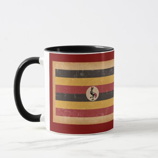 Mug Drapeau Grunge Ouganda (Gauche)