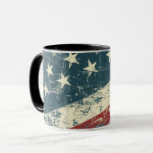 Mug Drapeau Grunge USA Belgique Malinois (Devant gauche)