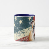 Mug Drapeau Grunge USA Bulldog (Centre)