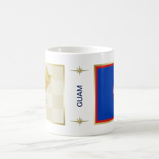 Mug Drapeau Guam + Musique Carte (Centre)