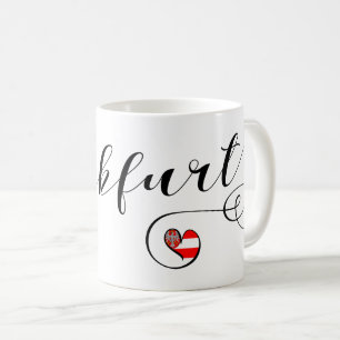 Mug Drapeau Heart Frankfurt, Hesse, Allemagne