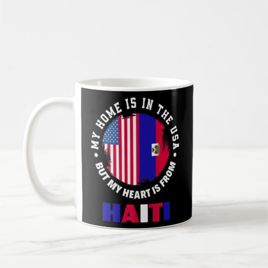 Mug Drapeau Héritage Patriote Coeur Haïti (Gauche)