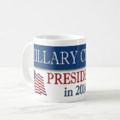 Mug Drapeau Hillary Clinton Présidente 2016 USA (Devant gauche)