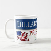 Mug Drapeau Hillary Clinton Présidente 2016 USA (Gauche)