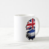 Mug Drapeau hondurien britannique des racines d'arbres (Devant droit)
