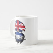 Mug Drapeau hondurien britannique des racines d'arbres (Devant gauche)