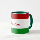 Mug Drapeau hongrois personnalisé (Devant droit)