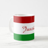 Mug Drapeau hongrois personnalisé (Devant gauche)