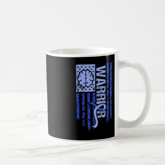 Mug Drapeau Hydrocéphalie Warrius Blue Ribbon Awarenes (Droite)