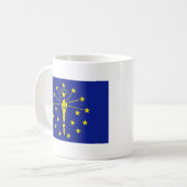 Mug Drapeau Indiana + Musique Carte (Devant gauche)