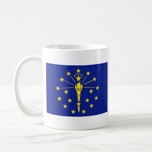 Mug Drapeau Indiana + Musique Carte (Gauche)