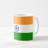 Mug Drapeau indien (Inde) (Pays d'Asie du Sud) (Bharat (Devant droit)