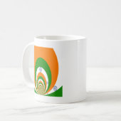 Mug Drapeau indien Kaleidoscope : Unité et patriotisme (Devant gauche)