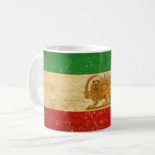 Mug Drapeau Iran Lion et Sun Shah d'Iran