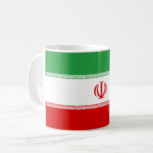 Mug Drapeau (iranien) de l'Iran (Devant gauche)