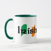 Mug Drapeau irlandais avec police celtique (Gauche)