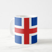 Mug Drapeau (islandais) de l'Islande (Devant gauche)