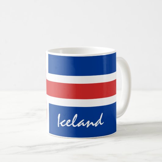 Mug Drapeau islandais & fans de vacances/sports island (Devant droit)