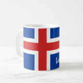 Mug Drapeau islandais & fans de vacances/sports island (Devant gauche)