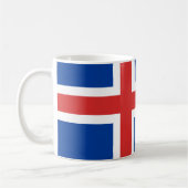 Mug Drapeau islandais & fans de vacances/sports island (Gauche)