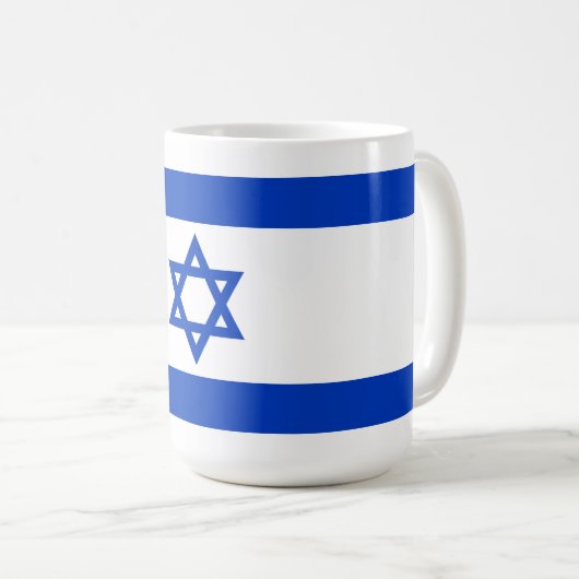 Mug Drapeau Israël - Drapeau israélien - Étoile de Dav (Devant droit)