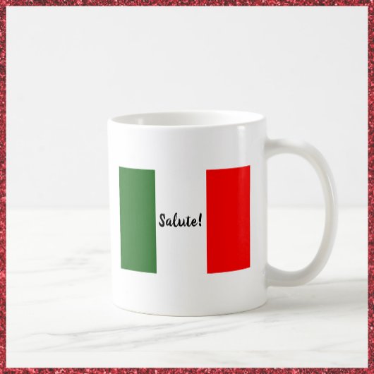 Mug Drapeau italien avec Toast rouge blanc vert