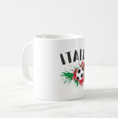 Mug Drapeau italien de balle de football (Devant gauche)