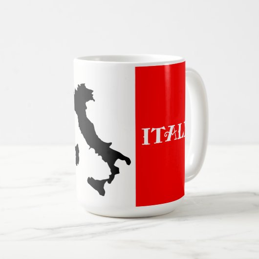 Mug Drapeau italien et conception de carte (Devant droit)
