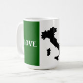 Mug Drapeau italien et conception de carte (Devant gauche)