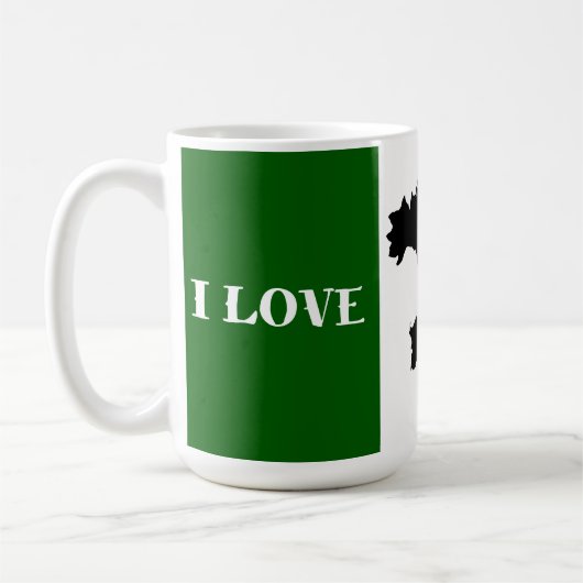 Mug Drapeau italien et conception de carte (Gauche)