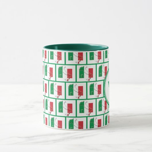 Mug DRAPEAU ITALIEN | Monogramme vert (Centre)