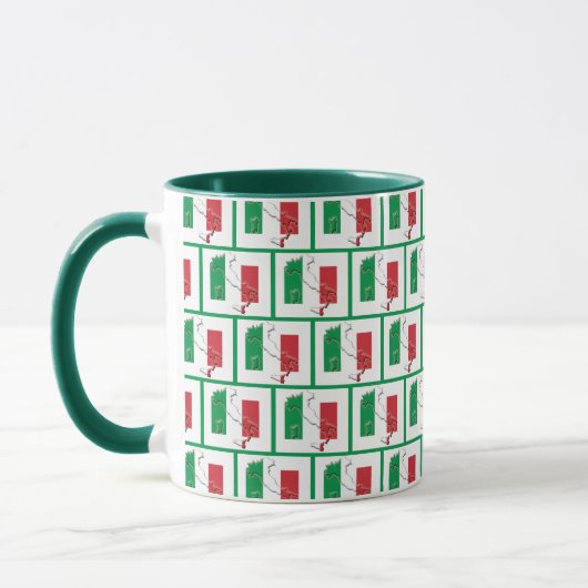 Mug DRAPEAU ITALIEN | Monogramme vert (Gauche)