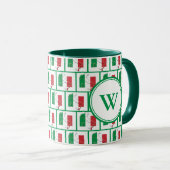 Mug DRAPEAU ITALIEN | Monogramme vert (Devant droit)