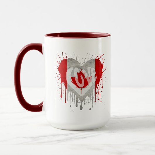 Mug Drapeau J'aime Canada (Gauche)