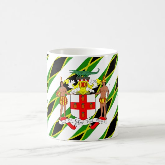 Mug Drapeau jamaïcain de rayures (Centre)