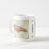 Mug Drapeau Jamaïque + Musique Carte (Devant gauche)