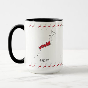Mug Drapeau japonais dans la carte Design souvenir