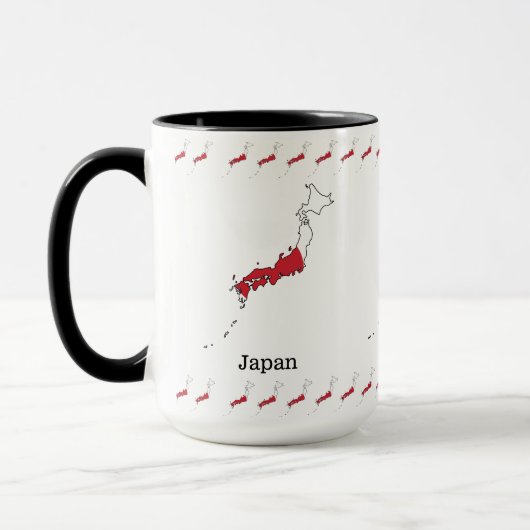 Mug Drapeau japonais dans la carte Design souvenir (Gauche)