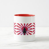 Mug Drapeau japonais et guerrier samouraï du Soleil Le (Centre)