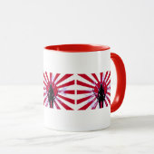 Mug Drapeau japonais et guerrier samouraï du Soleil Le (Devant droit)