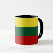 Mug Drapeau jaune rouge lituanien (Devant droit)