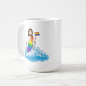 Mug Drapeau Jésus arc-en-ciel (Devant gauche)