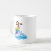 Mug Drapeau Jésus arc-en-ciel (Devant gauche)